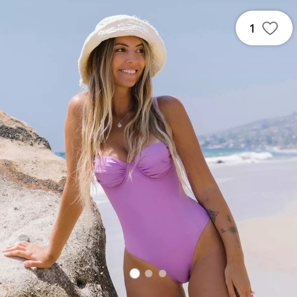 NWT Cupshe underwire Pushup purple one piece - never worn! Lilac/orchid! 💜💟 - Picture 2 of 6